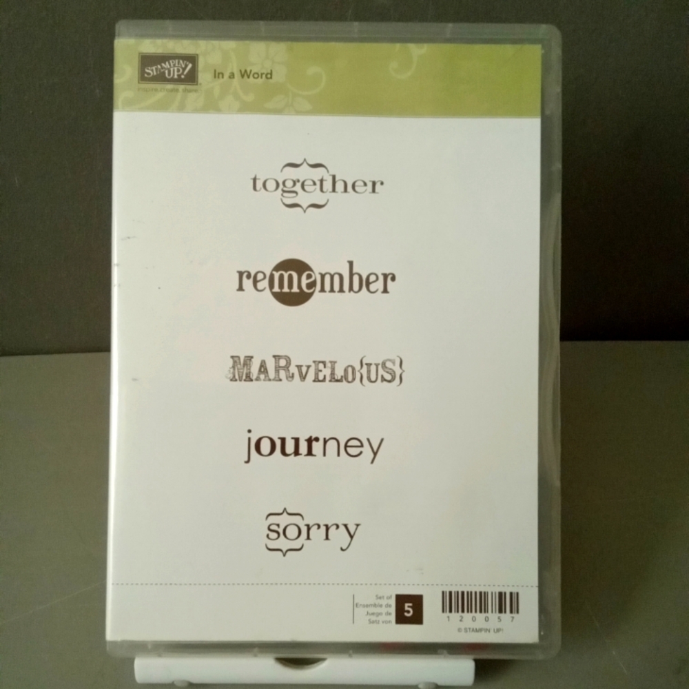 Stampin' Up! 'IN A WORD' Cling Stamp Set (Used)